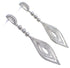 Sterling Silver Cubic Zirconia Jewelry Post Dangle Earrings DS55183